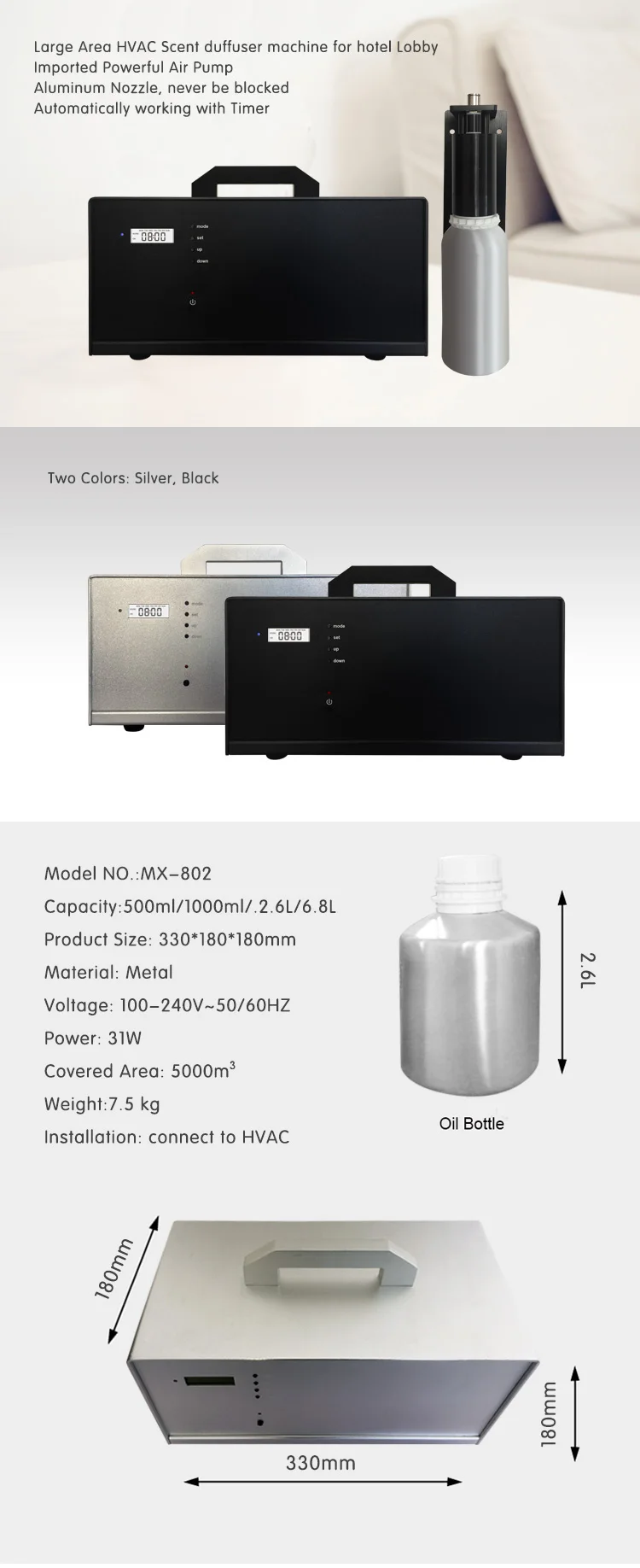 5000m3 110 2v商用central空調ディフューザーインポートされたポンプと金属アトマイザー Buy ホテルロビーアロマディフューザー 空調ディフューザー 香りディフューザー機 Product On Alibaba Com
