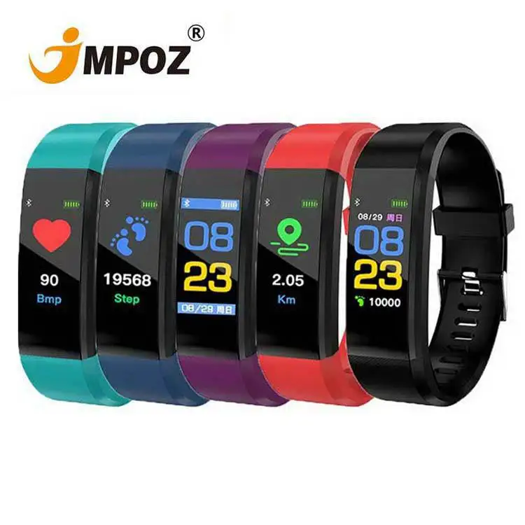 

2021 color screen ID115 Plus Smart Wristbands Fitness Tracker Heart Rate Monitor activity tracker ip67 reloj android smart watch