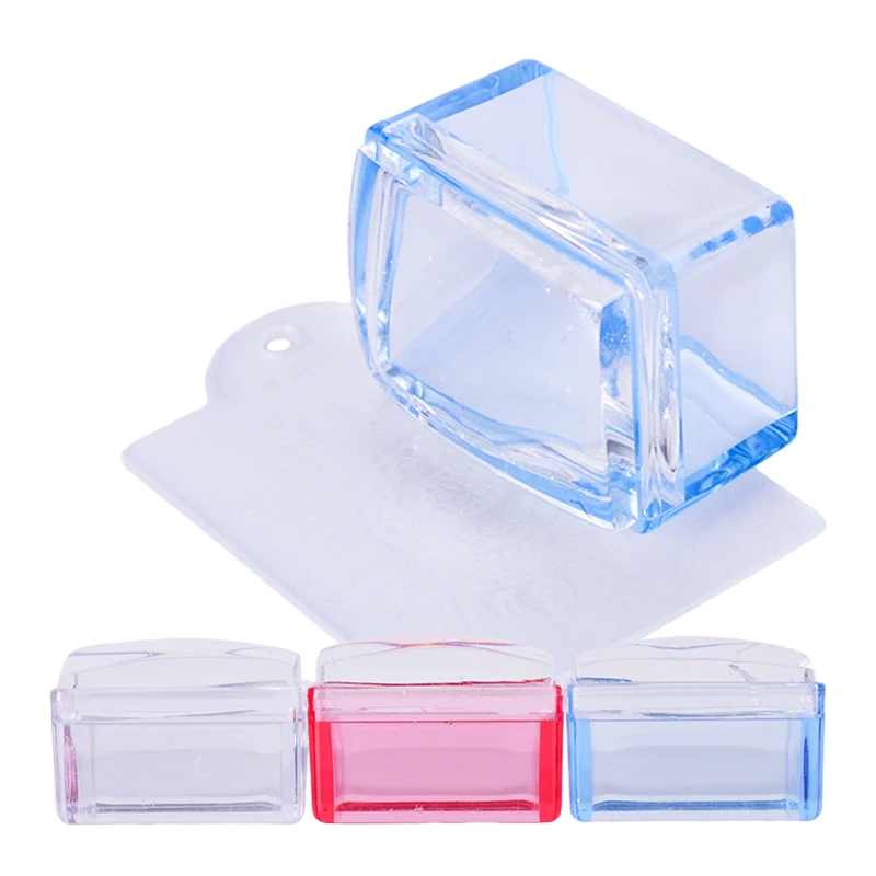 

Rectangle Square nail stamper and silicone material seal nail art stampers, See the picture or oem