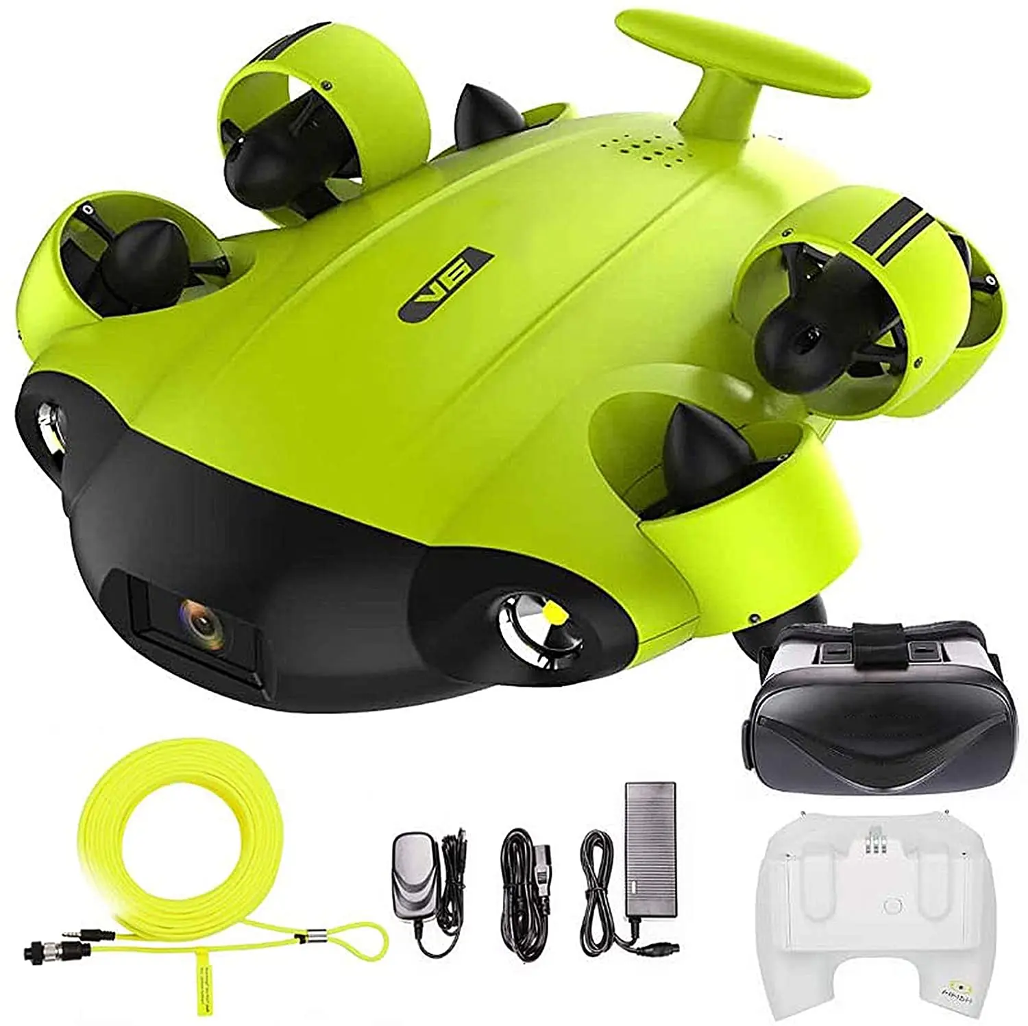 

New Fifish V6 Underwater Drone 100m Cable 4k Uhd Camera Vr Control Underwater Flight