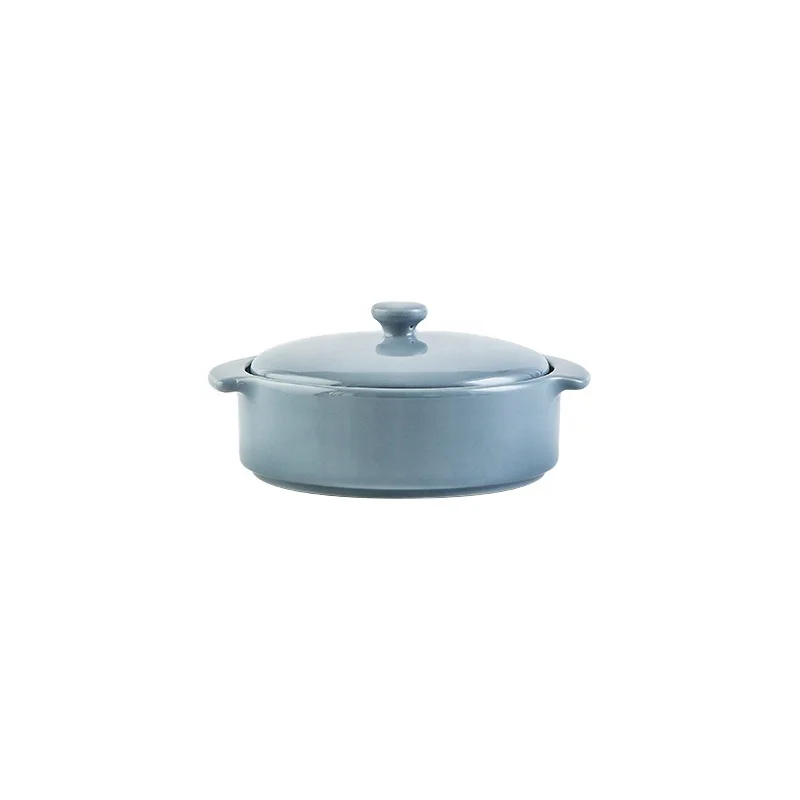 

Northern EuropeinsTheme Restaurant color glaze with lid double-ear bowl small soup bowl steam eggs Steamed rice, Black