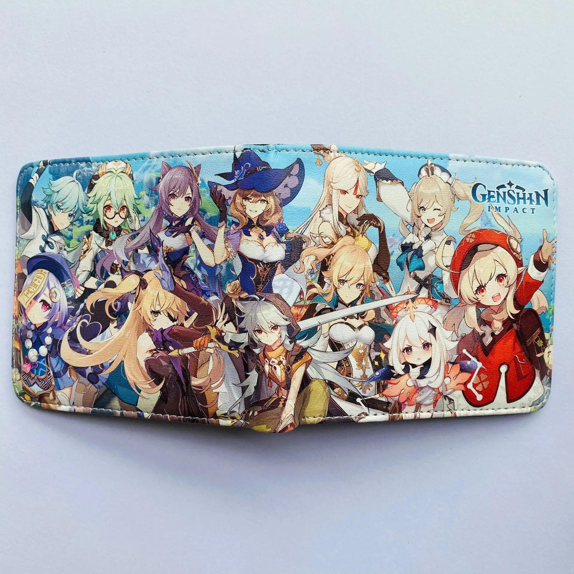 

Hot selling Popular Style Genshin Impact Cartoon PU Wallet Game Anime Movie Wallet