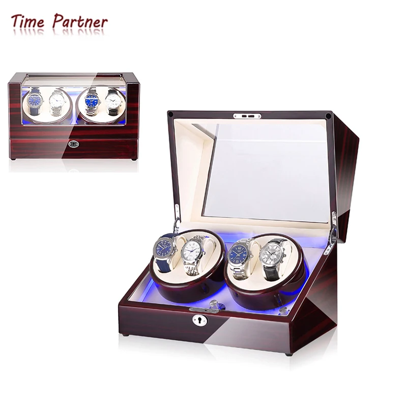 

Time partner high-end watch winder with LED for watches display, Customizable