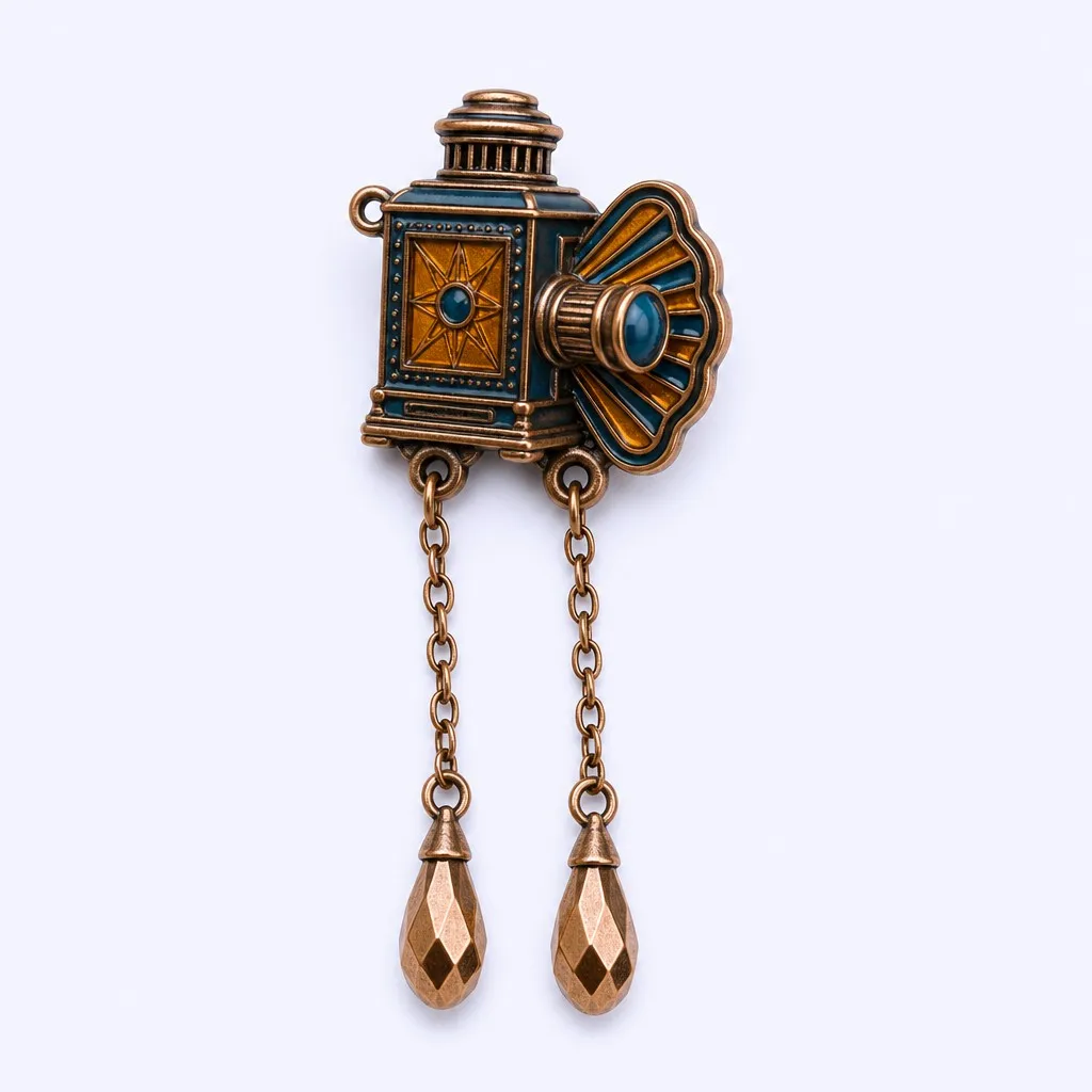 Vintage Magic Lantern Dangle Pin