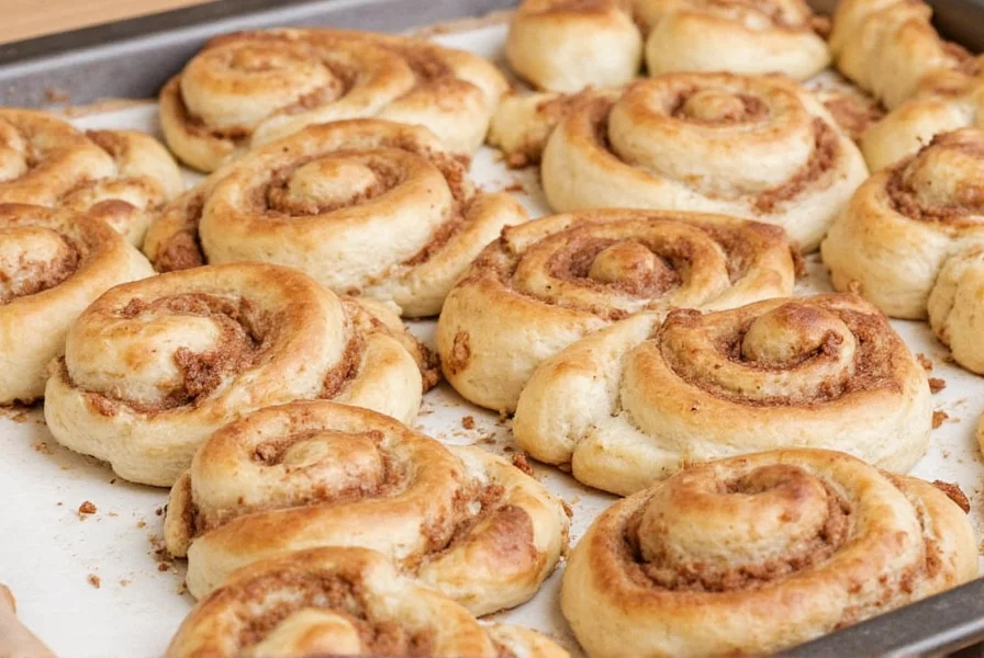 Finished loopy whisk cinnamon rolls showing distinctive spiral pattern and soft texture