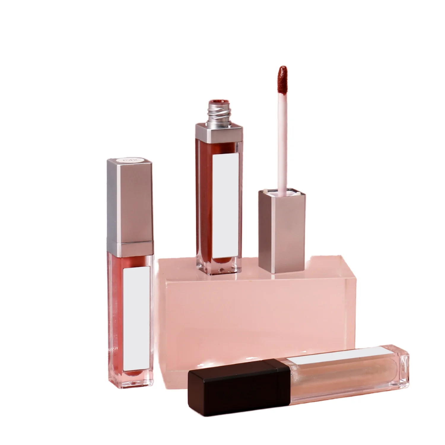 Lipgloss with Light in Mirror Lipgloss Waterproof Non-Sticky Liquid Lipstick Shimmer Lip Gloss