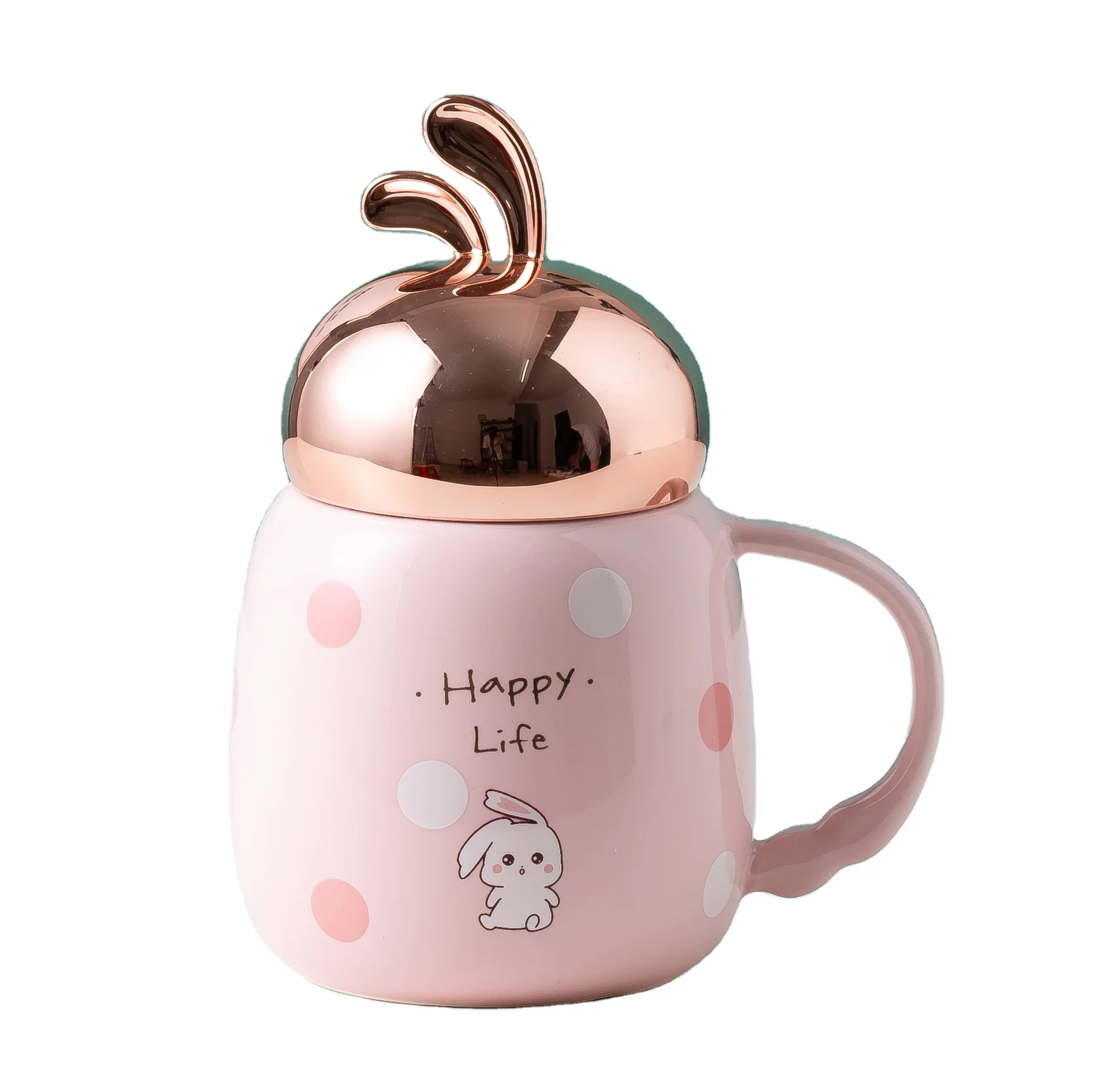 

Home Sustainable 400ml Pink Stoneware Simple Juice Mug For Gifts Stores