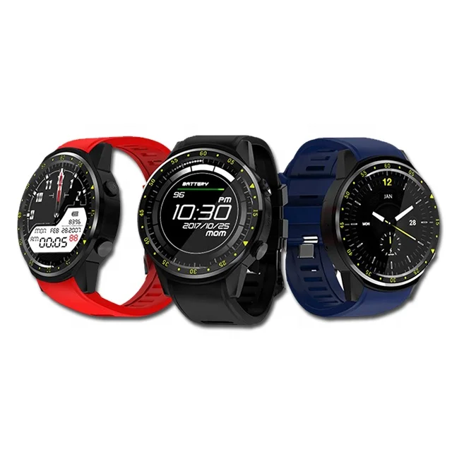 

With Heart Rate Monitor Camera SIM Card Round GPS Smartwatch Sport F1 Smart Watch, Black,blue,red