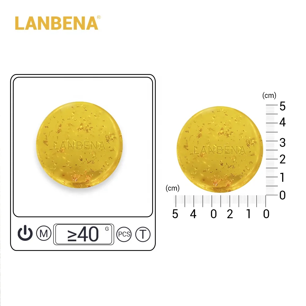 
LANBENA 24K Gold Handmade Soap Hyaluronic Acid Face Cleaning Moisturizing Acne Treatment Repair Whitening Anti-Aging Winkless 