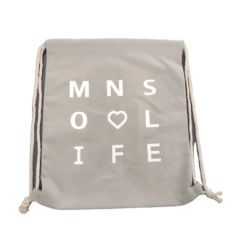 

Best Factory Price Cotton canvas drawstring bag backpack with logo in stock