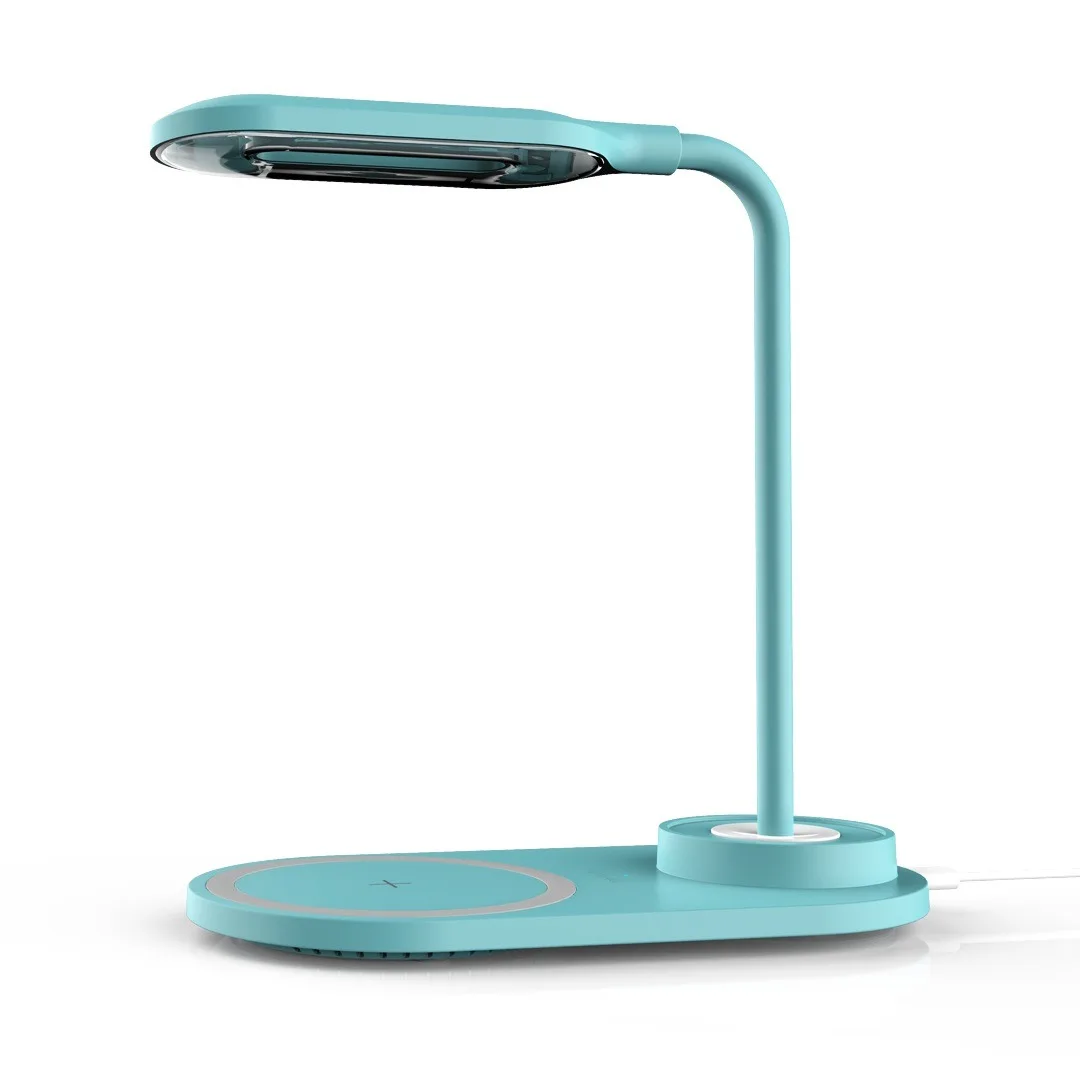 10W QI Quick Portable Eye Protect 360 Degree Flexible Touch Control Night Light Wireless Charging LED Table Desk Lamp