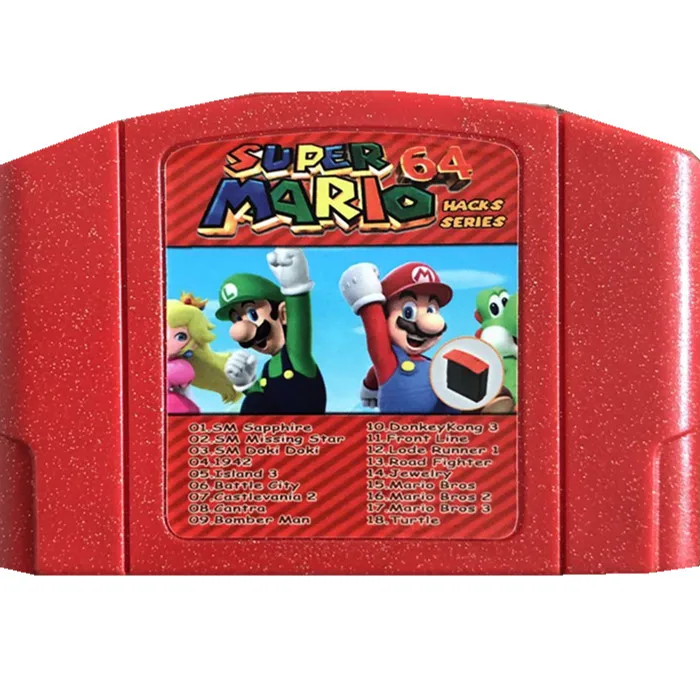 

N64 hack game multi card 18 in 1 red shell for super mario