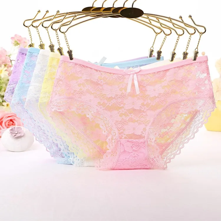 

Latest design New Mid-rise Waist Sexy Women Panties High Quality Ladies Sexy Lace Underwear