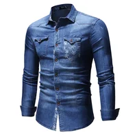 

Top Selling Denim Jeans Men Shirt Casual Jeans Shirt Men