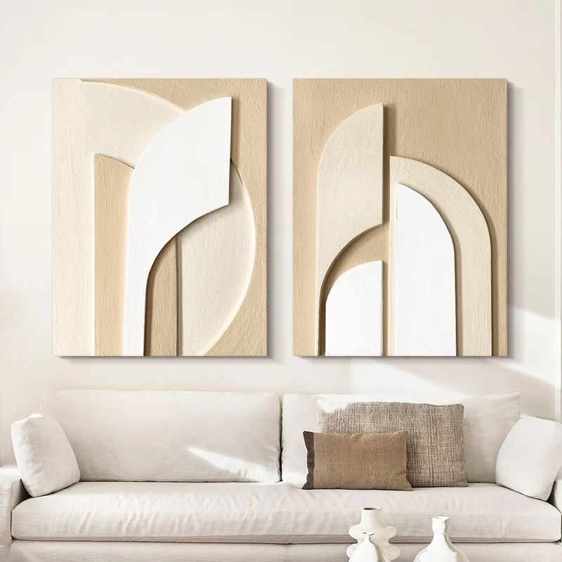Custom 3d Wall Art Decor Luxury Handmade Modern Abstract Wall Decor Painting Relief for Art Gallery Hotel Decor