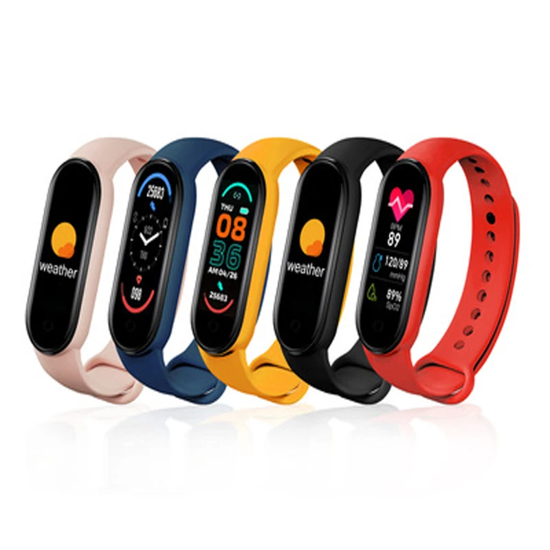 

M6 Smart Bracelet 5 colors AMOLED Screen Smartband Heart Rate Fitness Tracker Sport IP67 Waterproof M6 Smart Watch