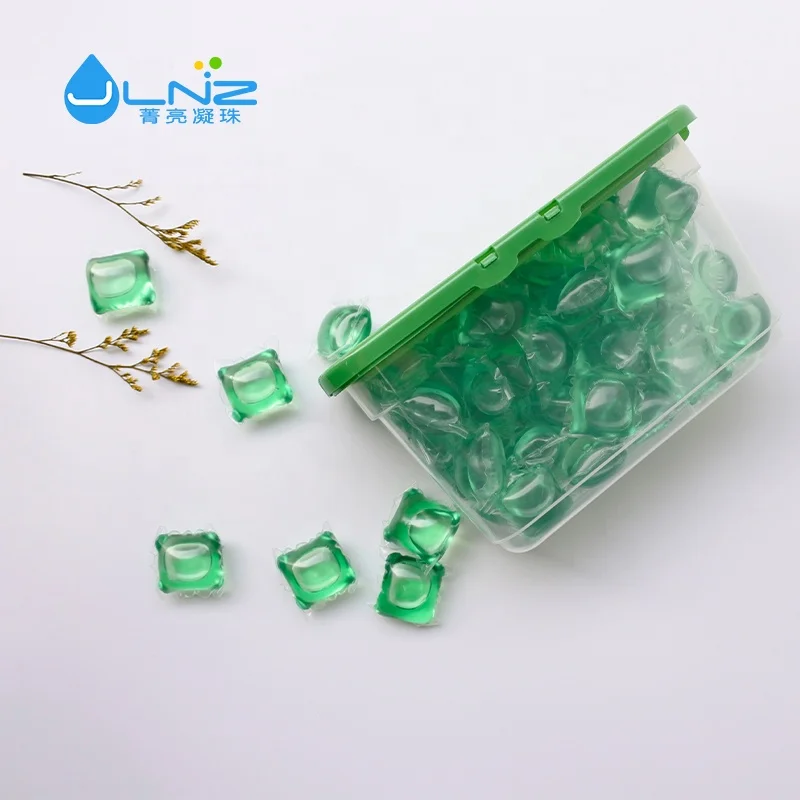 

Anti-Bacterial Long Last Scent Detergent Gel Stain Remove Color Protect Wholesale Price Laundry Capsule, Green