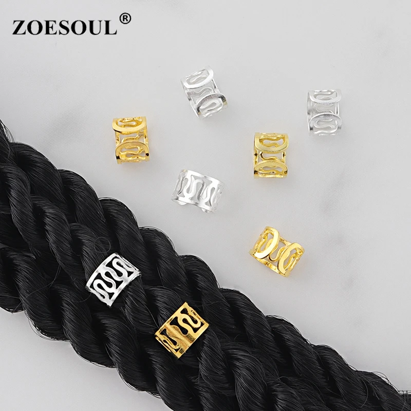 

2021 New design Adjustable Alloy Brading Beads Metal Hair Cuff Hair Accessory, Gold/silver