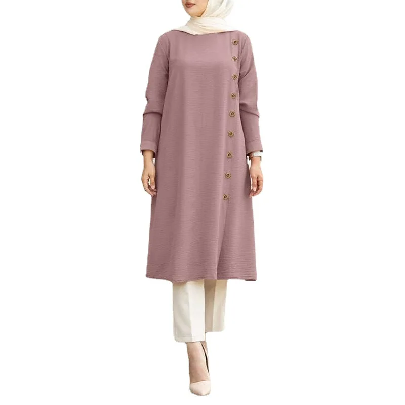 

New Arrival Dubai Arab Pleated Top Skirt And Long Lantern Sleeve Embroidery Blouse For Muslim Woman