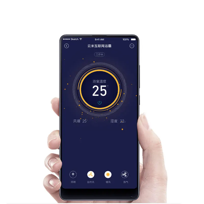 Xiaomi Mijia Viomi Smart Electric Bathroom Warm Wind Heater With Touch Control Temperature App