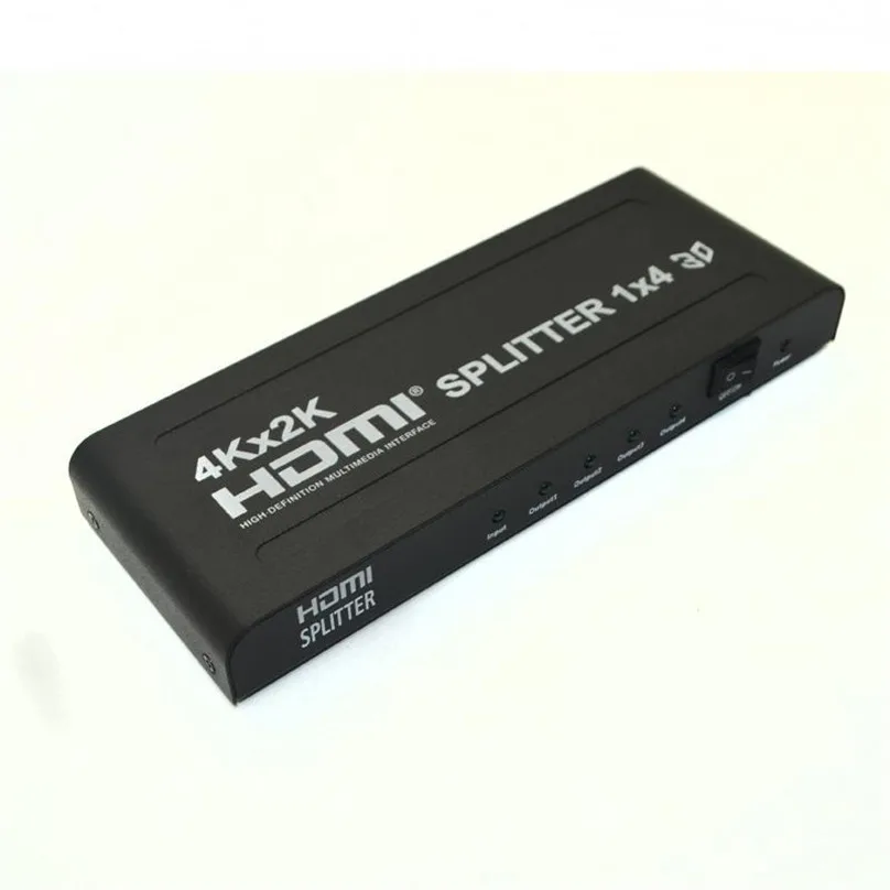 

4K Mini HDMI Splitter 1X4 4 Port HDMI Repeater Amplifier v1.4 3D 1080p 1 in 4 out HDMI hub video audio switch For HDTV DVD PS35