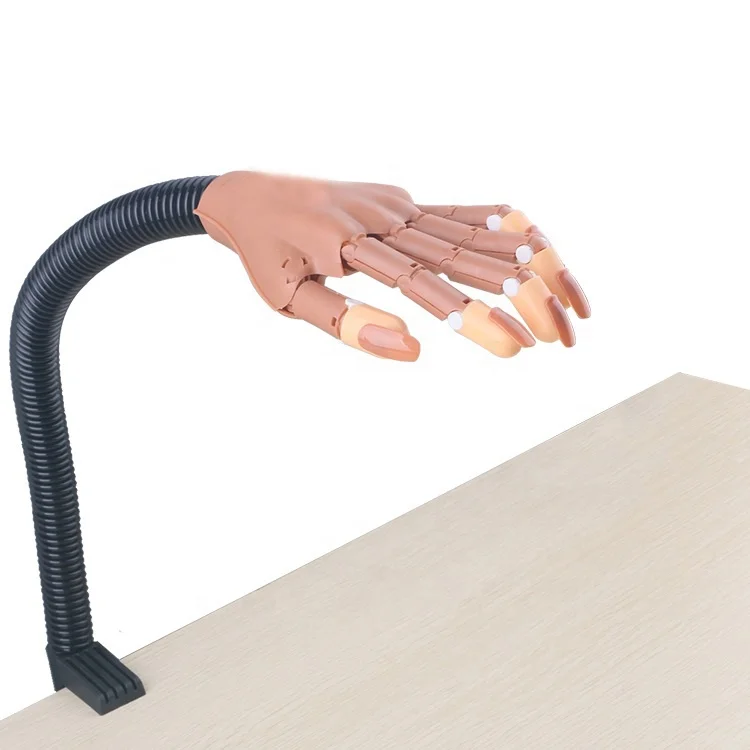 

Wholesale premium mannequin trainer nail hand practice false nail art training hand, Brown