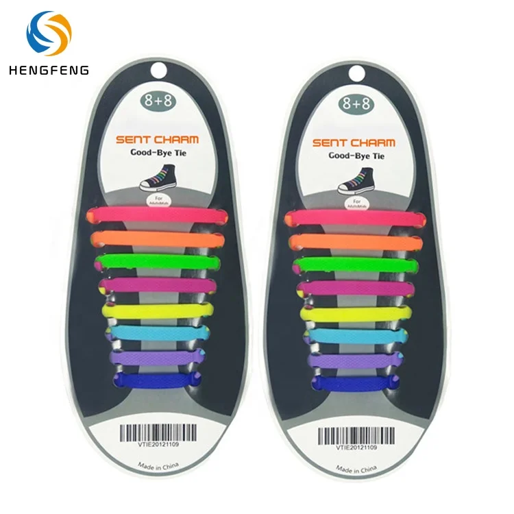 

easy premium plastic elastic laces shoestring quick lace lazy stretch No Tie silicone shoe lace, Picture color or custom color