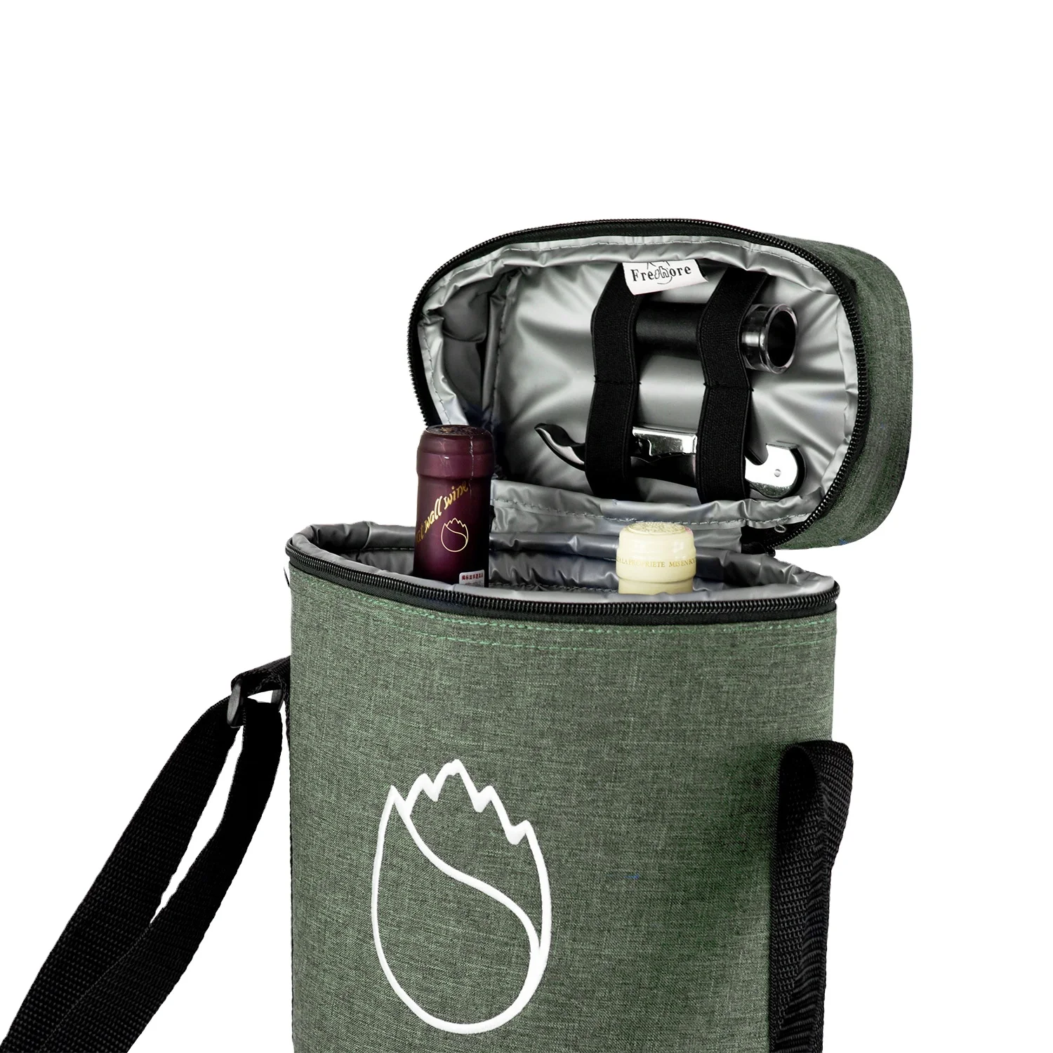 

New Design 2 Bottle Wine Carrier Bag Portable Insulated Wine Tote Bag for Travel, Picnic, Leakproof Wine Cooler Bag, Customized color