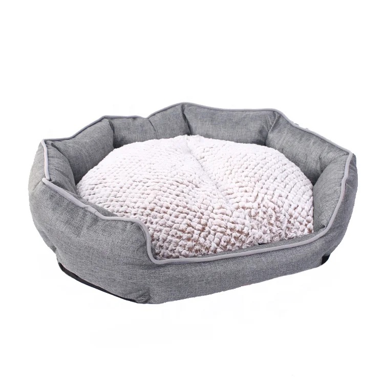 

Factory Directly Sale Small Warm Breathable Suede Luxury Flat Back Dog Sofa Super Soft Dog Bed Sofa, As picture