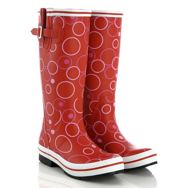 womens heeled rain boots