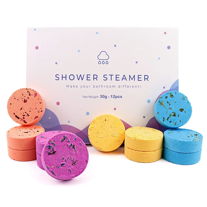 

Christmas gift Organic shower tablets Aromatherapy shower steamer set essential oil eucalyptus, Customized color