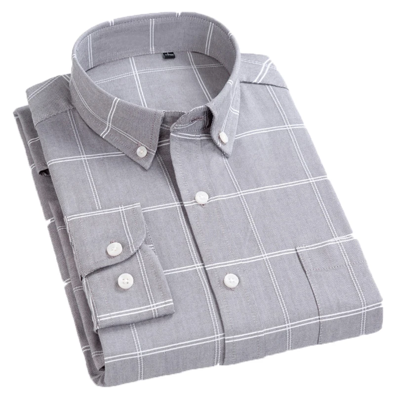 

In stock ready to ship turn-down collar 100%cotton Shirt slim Men Clothing formal long sleeve shirt for men