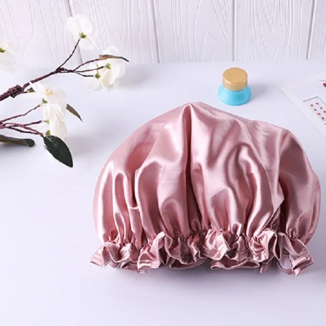 

Hot sale and Lightweight Shower Hat Reusable Elastic Waterproof Bath Hat for Women, Customized color