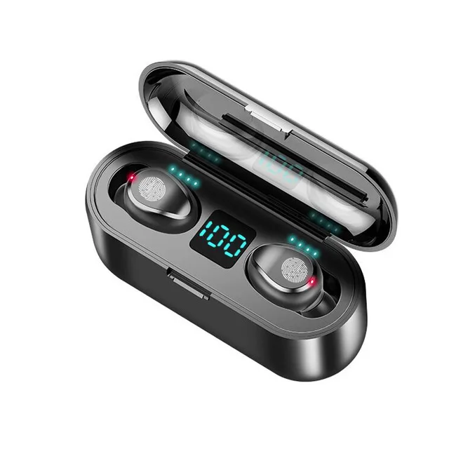 

Original F9 TWS Wireless Earphones BT V5.0 9D Bass Stereo waterproof Earbuds Handsfree Headset With Microphone Charging case, 6 colors available