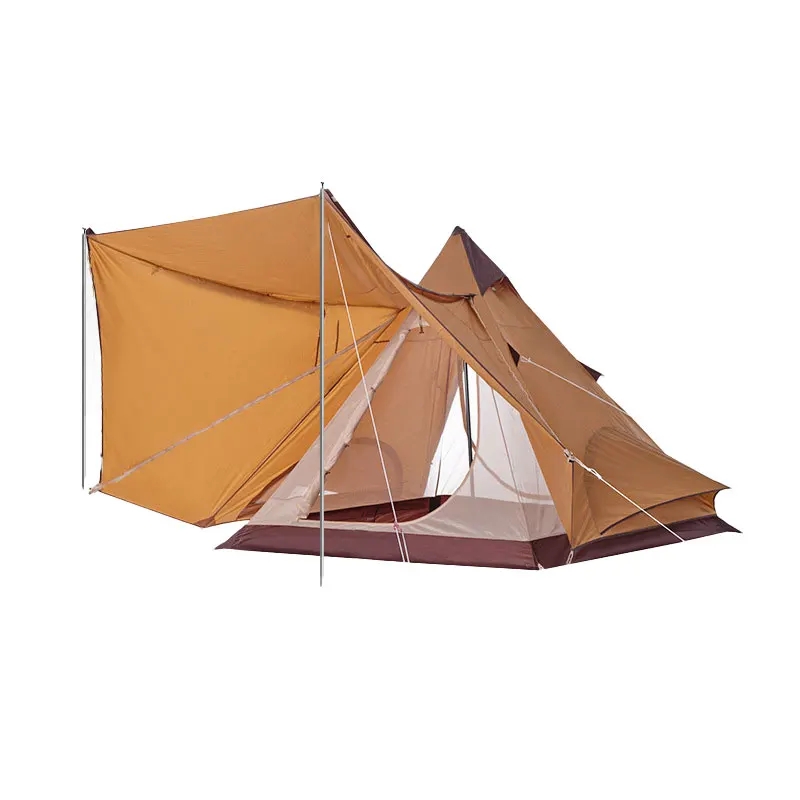

Hot Sale family luxury outdoor waterproof tent camping glamping 4 seasons, Rice white/khaki