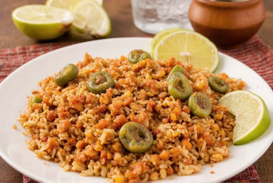 Close-up of jambalaya seasoning in a spice jar