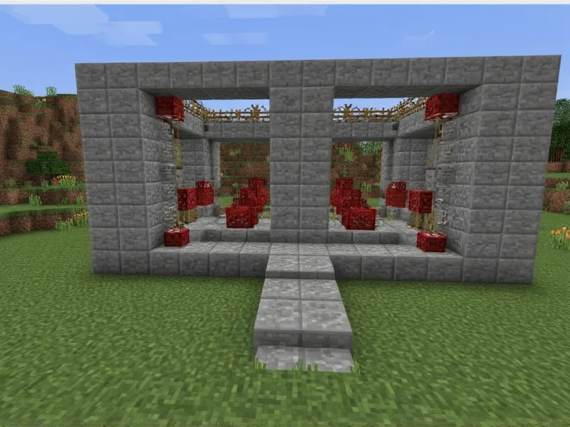 Redstone auto crafter schematic in Minecraft survival mode