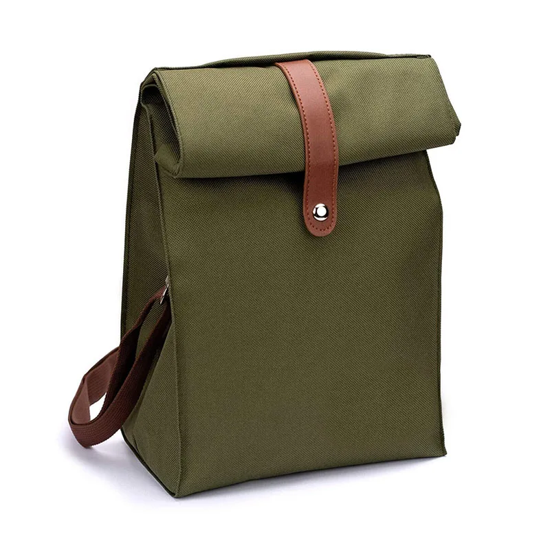 

Custom best quality vintage waterproof insulated waxed canvas lunch bag, As the picture show