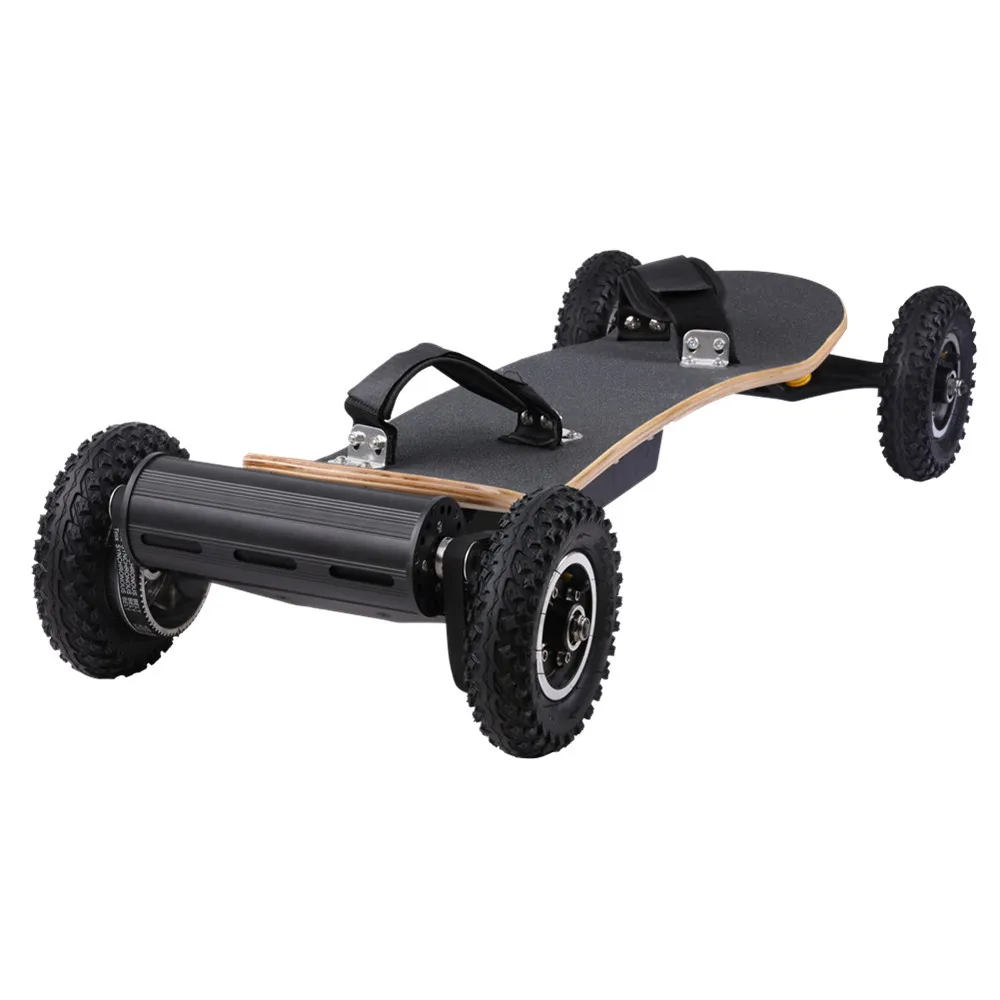

New design pulley gear drive all terrain e skateboard suspension spring trucks brushless motor offroad electric mountain board