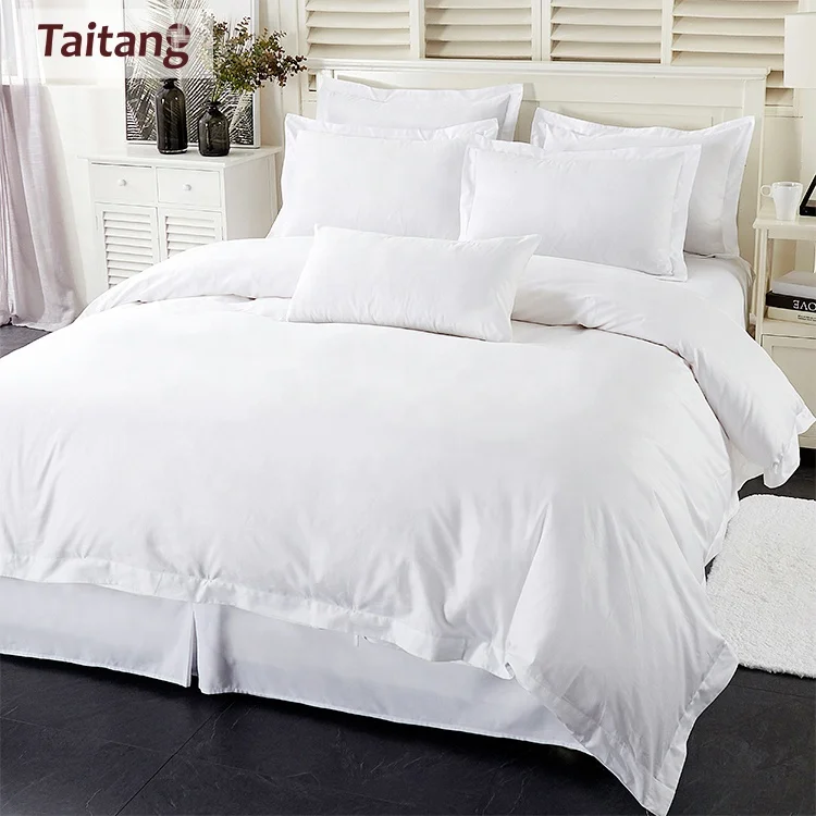 plain white double bedding set