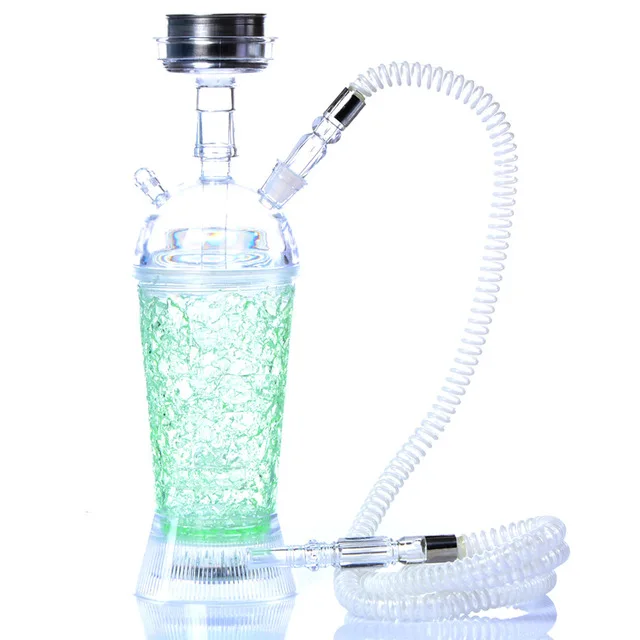 

Amazon Top Seller Portable Shisha Accessories Cup with Led Light Acrylic Hookah Set for Cars and Parties, Assorted colors