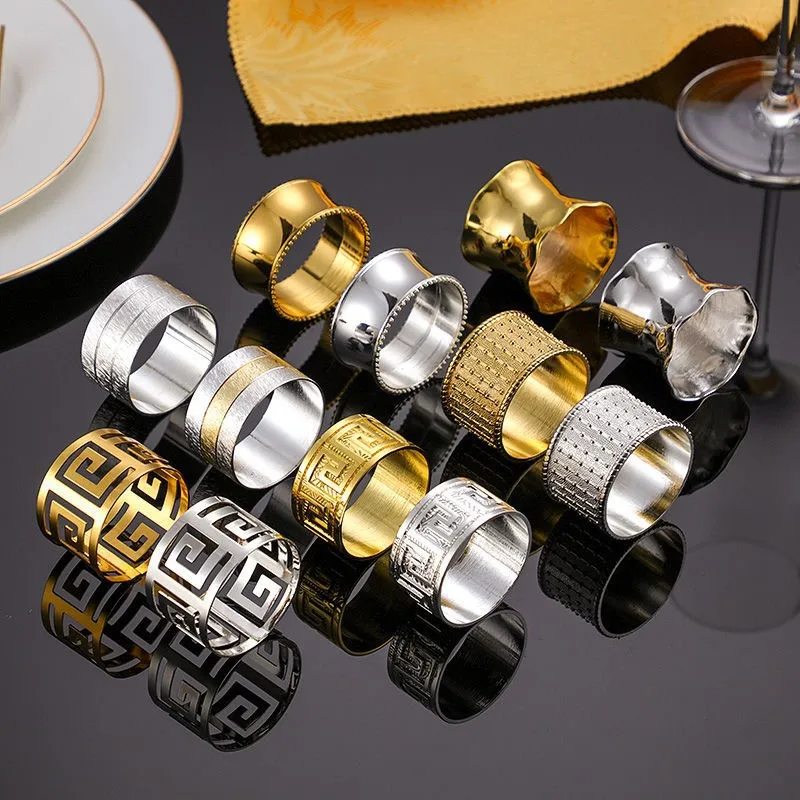 

Wholesale Restaurant Metal Napkin Ring For Wedding Party Alloy Napkin Buckles