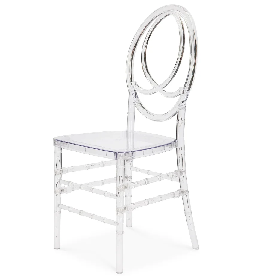 
modern clear crystal transparent tiffany acrylic phoenix chairs for wedding room and events 