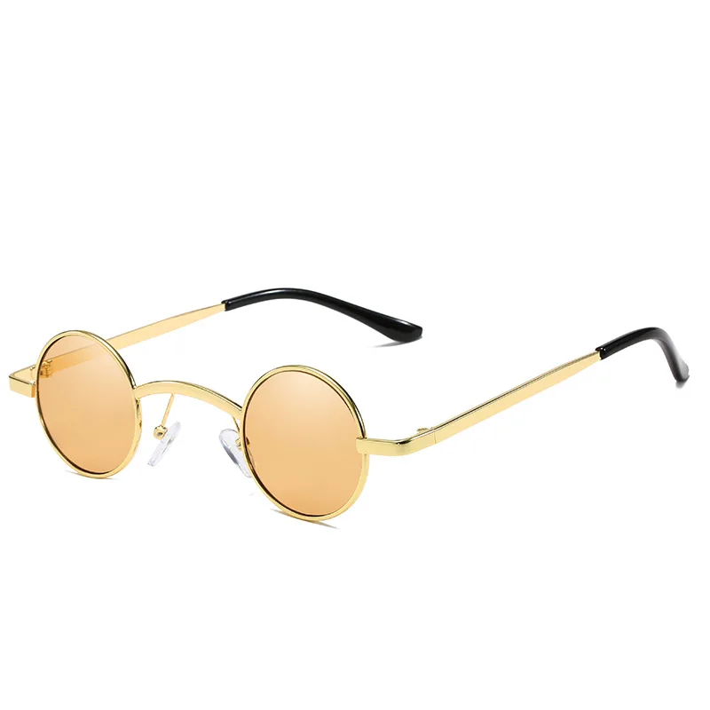 

Steam Punk Sun Glasses Men Women Metal Round Frame Shape Small Lens Sunglasses