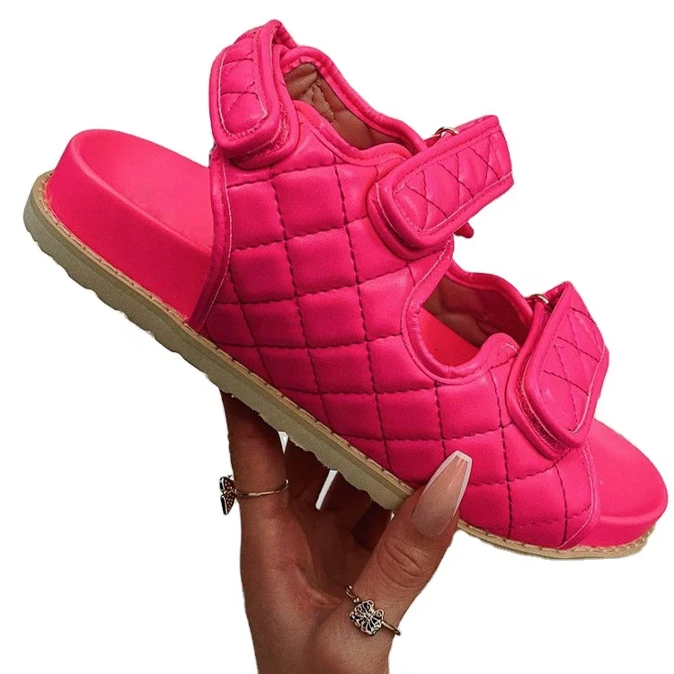 

2021 New Design Summer Flat Fish Mouth Strap Sandals Casual Sandal Shoes For Women