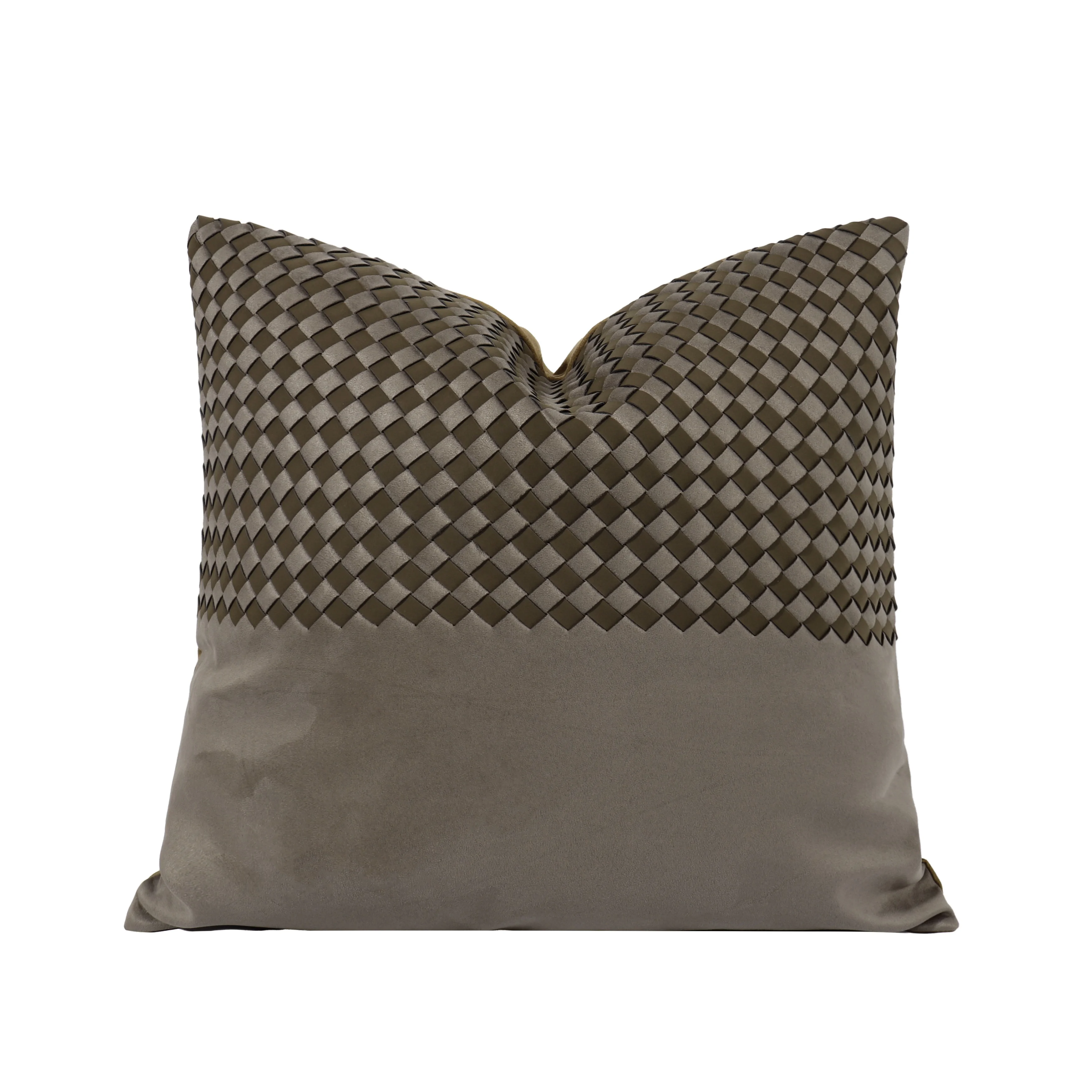 TIFFHOME  45*45cm Organic Coffee Color Cushion Covers Geometric Pattern Throw Pillow for Living Room Hotel Home Cafe