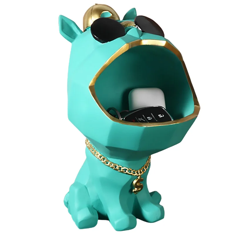 

Nordic Light luxury creative ornament big mouth dog key storage porch tea table decoration wedding move new home gift