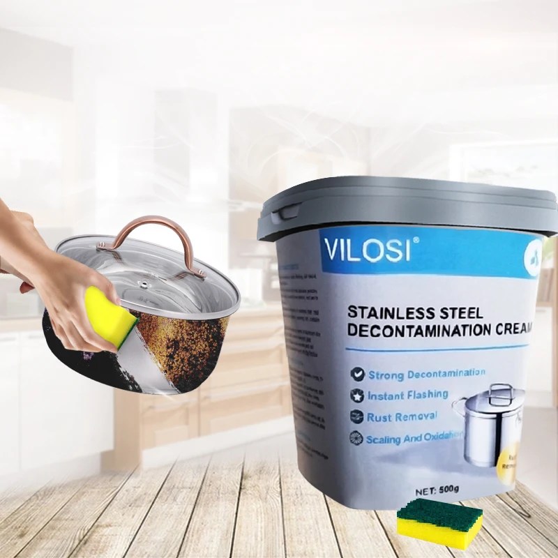 

Modern good quality magical stainless steel cookware cleaner metal cleaner