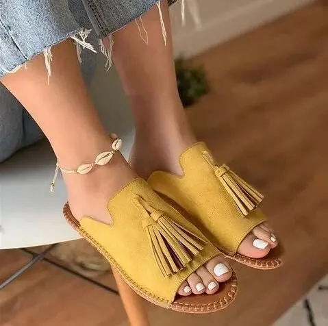 

2021 summer new slippers large size round toe women's shoes with hemp rope sandals and slippers, Picture