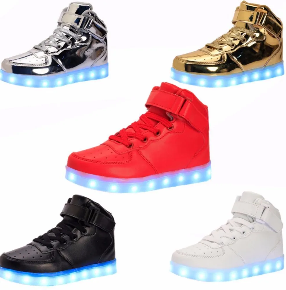 

2020 hot selling high top led shoes multy colour for optional for kids and adults for sports, Colors